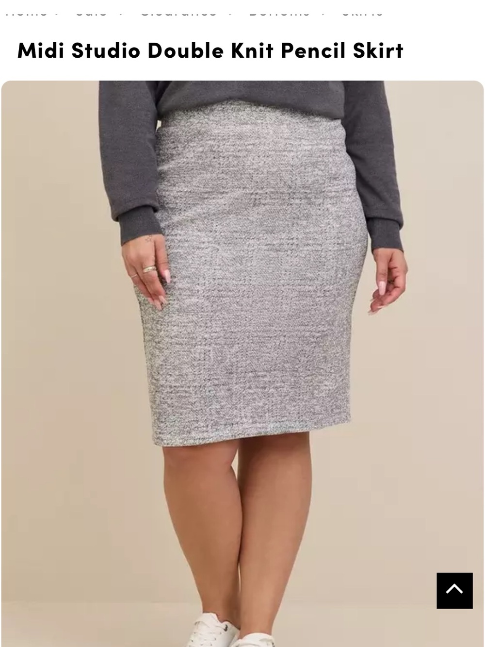 torrid Gray Double-Knit Pencil Skirt